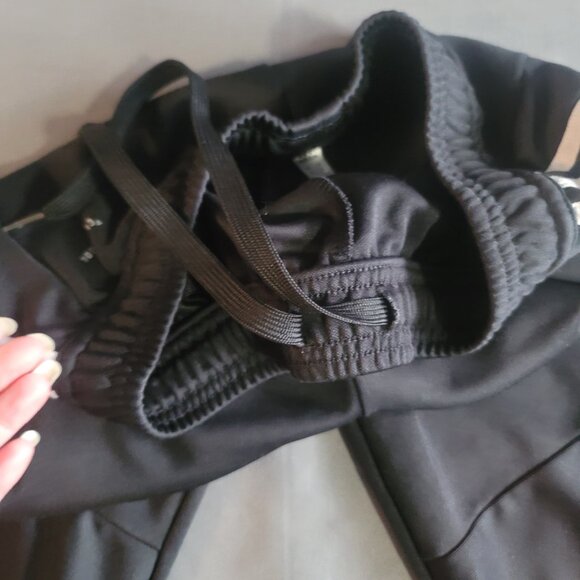 adidas Track Pants Womens S Black ClimaCool Drawstring Ankle Zip Training Gym - Picture 12 of 16